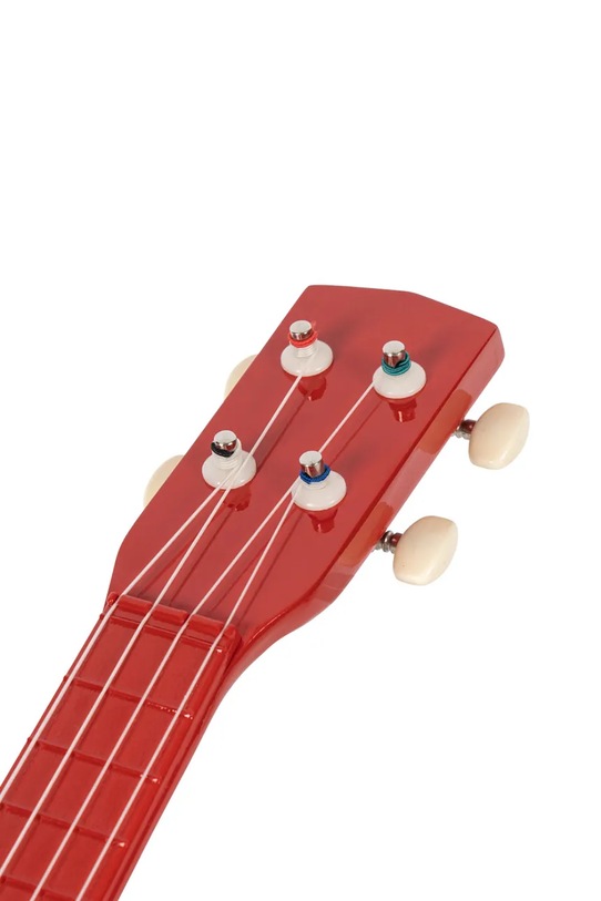 Konges Sløjd zabawka dziecięca UKULELE FLOWER GLOSSY FSC KS104024.9BYA czerwony