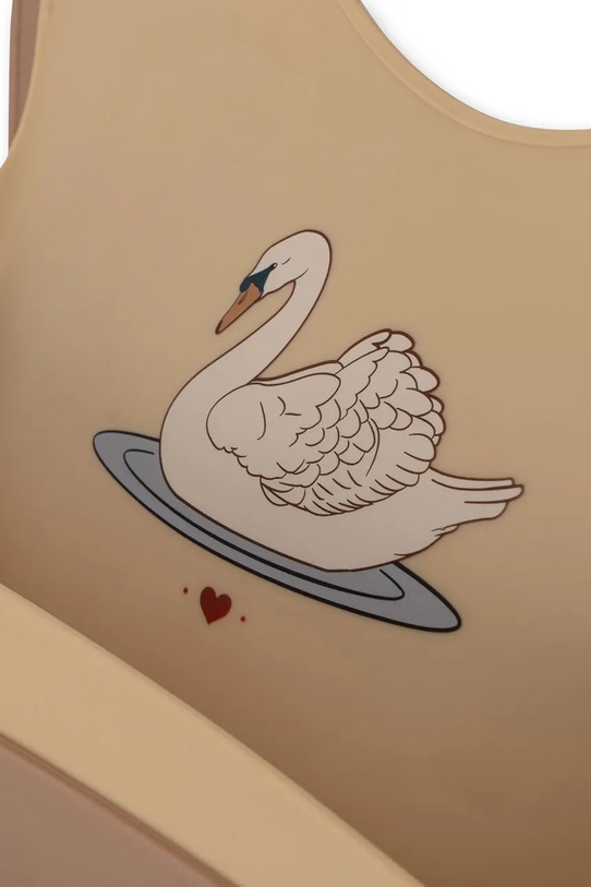 Дитячий слюнявчик Konges Sløjd 2 PACK SILICONE BIB 2-pack KS6309.9BYA жовтий AW25