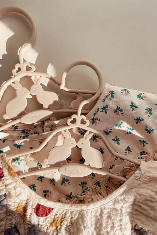 Chłopiec Konges Sløjd wieszak dziecięcy 5 PACK KIDS HANGER BUNNY 5-pack KS5092.9BYA beżowy