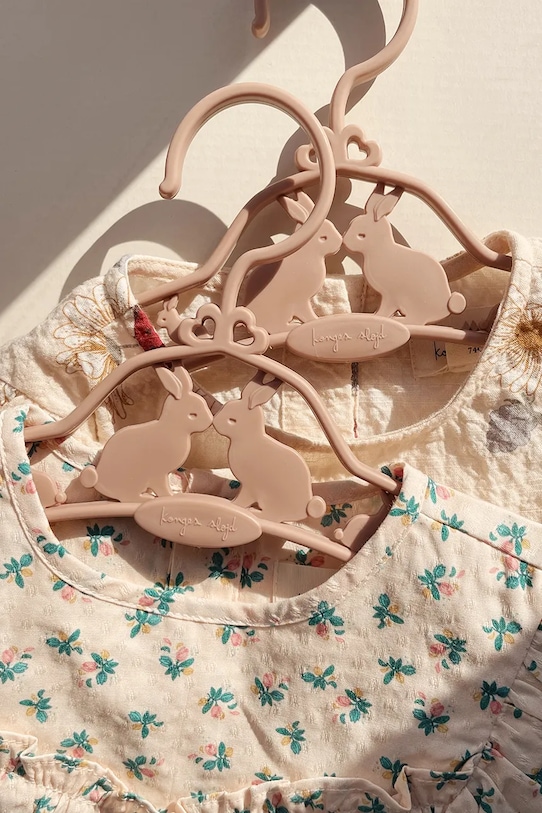 Konges Sløjd wieszak dziecięcy 5 PACK KIDS HANGER BUNNY 5-pack KS5092.9BYA beżowy