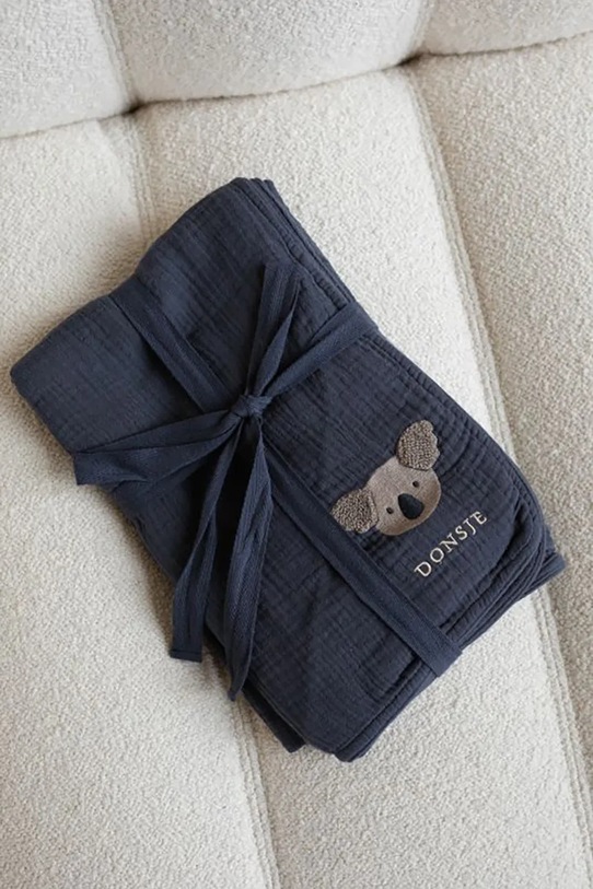 Donsje kocyk bawełniany niemowlęcy Ploekie Muslin Blanket XL Koala Produkt niemowlęcy granatowy 7100102