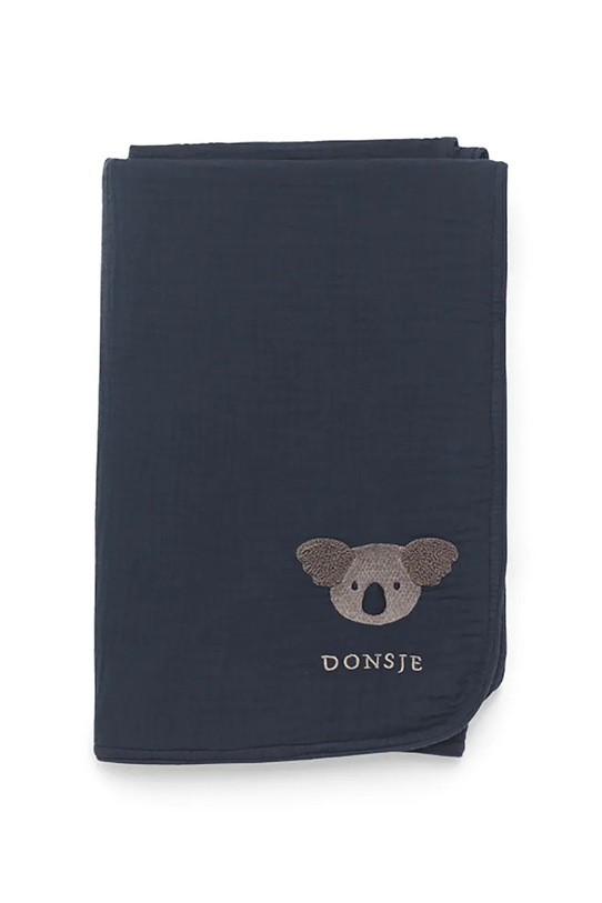 Donsje kocyk bawełniany niemowlęcy Ploekie Muslin Blanket XL Koala 7100102 granatowy AW25
