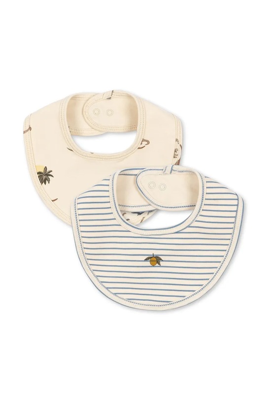 Konges Sløjd śliniak niemowlęcy BASIC 2 PACK BIB 2-pack Produkt niemowlęcy beżowy KS103692.9BYA