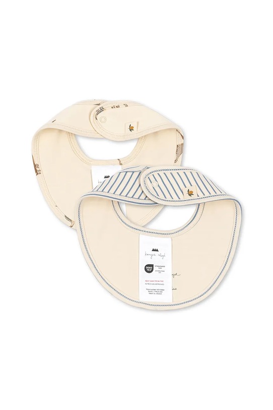 Konges Sløjd śliniak niemowlęcy BASIC 2 PACK BIB 2-pack KS103692.9BYA beżowy AW25