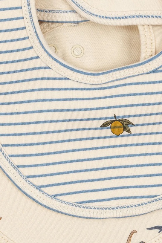 Chłopiec Konges Sløjd śliniak niemowlęcy BASIC 2 PACK BIB 2-pack KS103692.9BYA beżowy