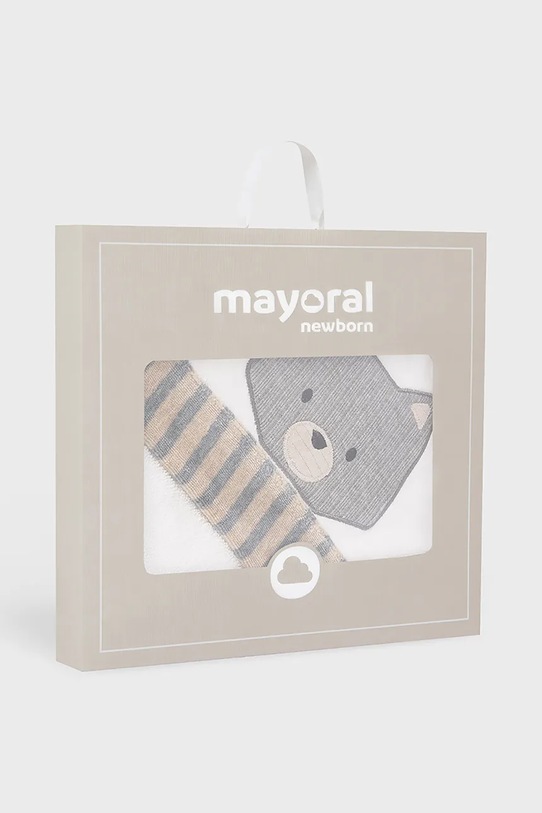 Mayoral Newborn ręcznik z kapturem niemowlęcy beżowy 9988.1A.Newborn.9BYA