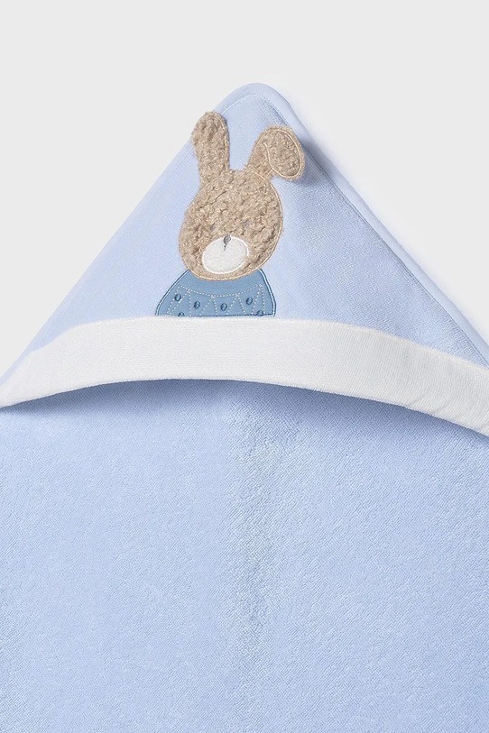 Chłopiec Mayoral Newborn ręcznik z kapturem niemowlęcy 9988.1A.Newborn.9BYA niebieski