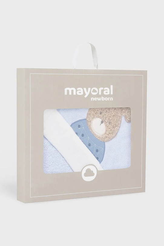 Mayoral Newborn ręcznik z kapturem niemowlęcy niebieski 9988.1A.Newborn.9BYA