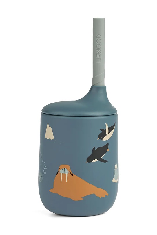 Detský hrnček Liewood Ellis Printed Sippy Cup 230ml LW15019.9BYA modrá AW25