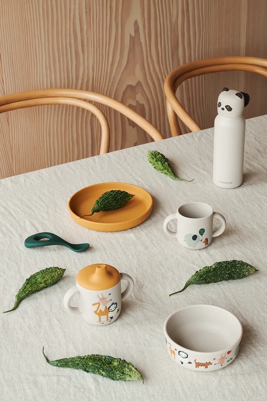 Детский набор посуды Liewood Vivi Printed Tableware Set LW15135.9BYA жёлтый AW25