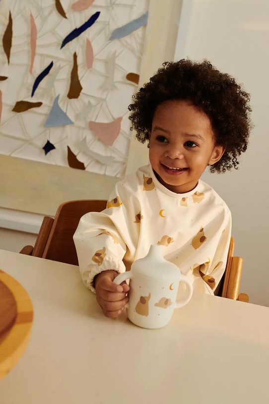 Liewood gyerek pelerin Merle Printed Cape Bib Bébi termékek bézs LW18136.9BYA