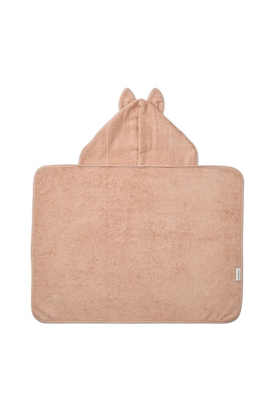 Βαμβακερή πετσέτα Liewood Vilas Rabbit Baby Hooded Towel LW19631.9BYA πορτοκαλί AW25