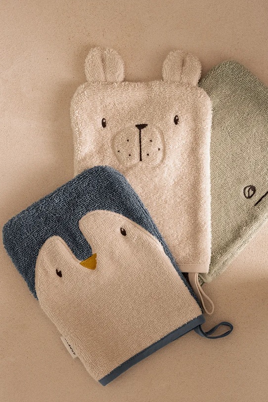 Βρεφικό σφουγγάρι μπάνιου Liewood Sylvester Washcloth 3-pack LW20171.9BYA μπεζ AW25
