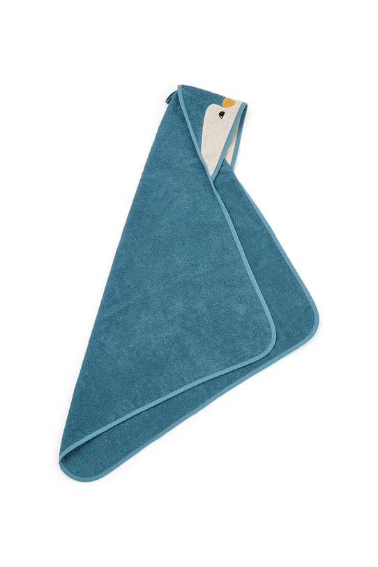 Κοριτσίστικα Παιδική βαμβακερή πετσέτα Liewood Albert Penguin Hooded towel LW20311.9BYA μπλε