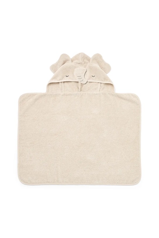 Βαμβακερή πετσέτα για μωρά Liewood Vilas Elephant Baby Hooded Towel Βρεφικό προϊόν μπεζ LW20315.9BYA