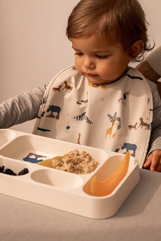 Băieți Liewood o farfurie cu separatoare pentru copii Mosu Divider Plate LW20337.9BYA bej