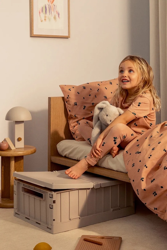 Liewood contenitore di stoccaggio Weston Bed Roller w. lid Planet friendly beige LW20342.9BYA