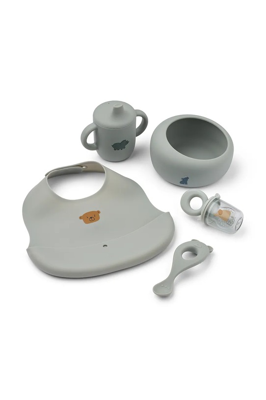 Liewood zestaw naczyń i sztućców dla dzieci Mileah Baby Mealtime Set niebieski LW20421.9BYA