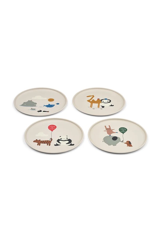 Liewood zestaw talerzy Remco Plate 4-Pack 4-pack LW20699.9BYA beżowy AW25