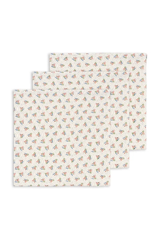 Konges Sløjd pieluszka niemowlęca bawełniana MUSLIN CLOTH GOTS 3-pack beżowy KS104186.9BYA