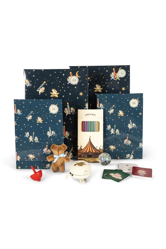 Konges Sløjd kalendarz adwentowy dla dzieci CHRISTMAS CALENDAR WITH 24 GIFTS granatowy KS104251.9BYA