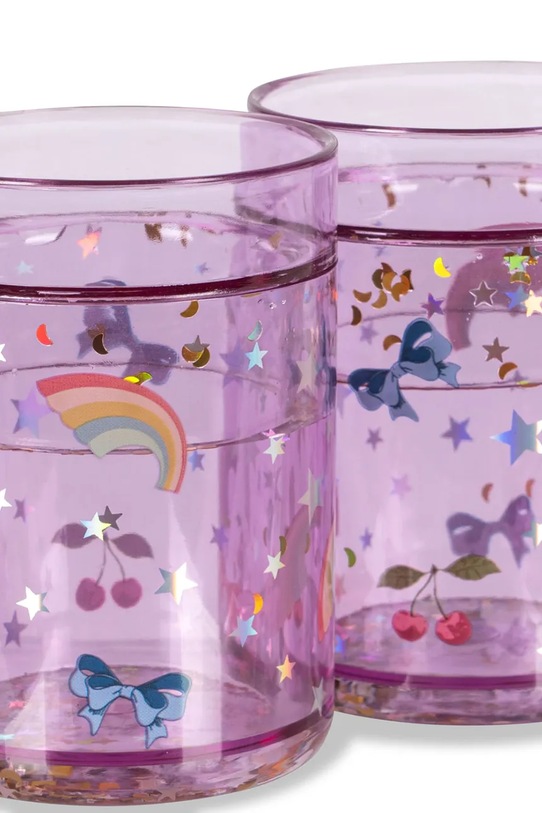 Konges Sløjd zestaw kubków 2 PACK GLITTER CUPS 2-pack KS104169.9BYA fioletowy AW25