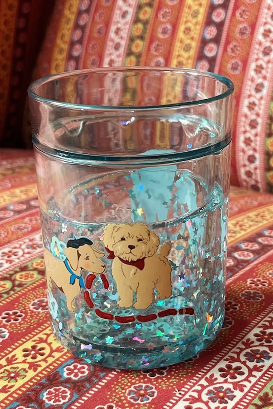 Chłopiec Konges Sløjd zestaw kubków 2 PACK GLITTER CUPS 2-pack KS105181.9BYA niebieski