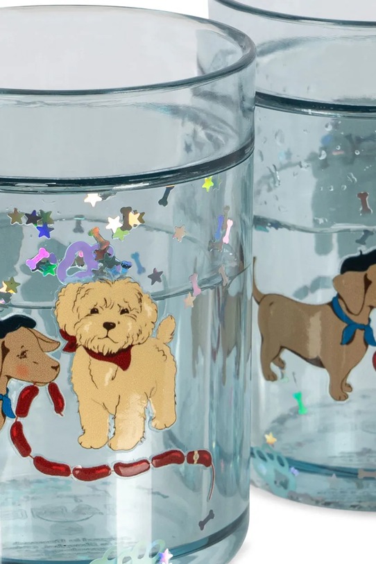 Konges Sløjd zestaw kubków 2 PACK GLITTER CUPS 2-pack KS105181.9BYA niebieski AW25