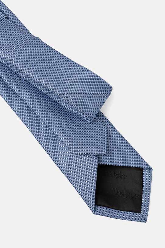 Calvin Klein krawat z dodatkiem jedwabiu CK2111E001 niebieski AW25