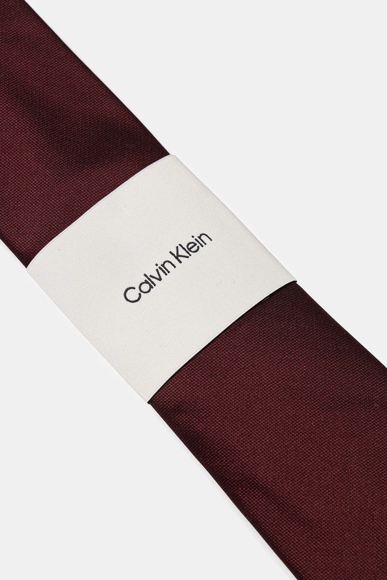 Akcesoria Calvin Klein krawat z dodatkiem jedwabiu CK2111E001 bordowy