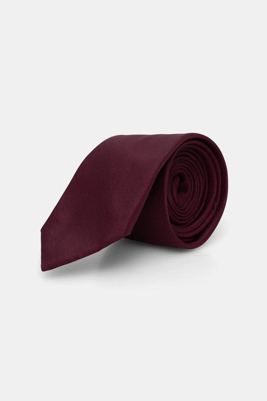 Γραβάτα με προσθήκη μεταξιού Calvin Klein μπορντό CK2111E001