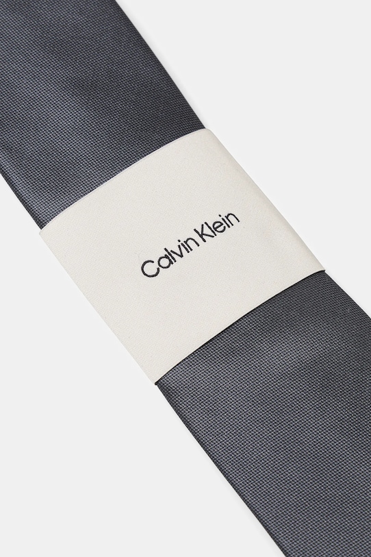 Akcesoria Calvin Klein krawat z dodatkiem jedwabiu CK2111E001 szary