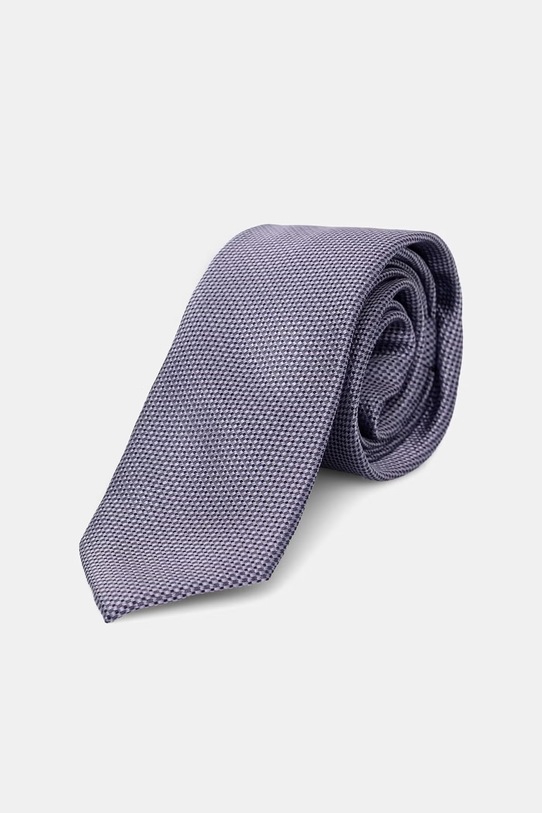 Calvin Klein krawat męski z dodatkiem jedwabiu fioletowy CK2111E002