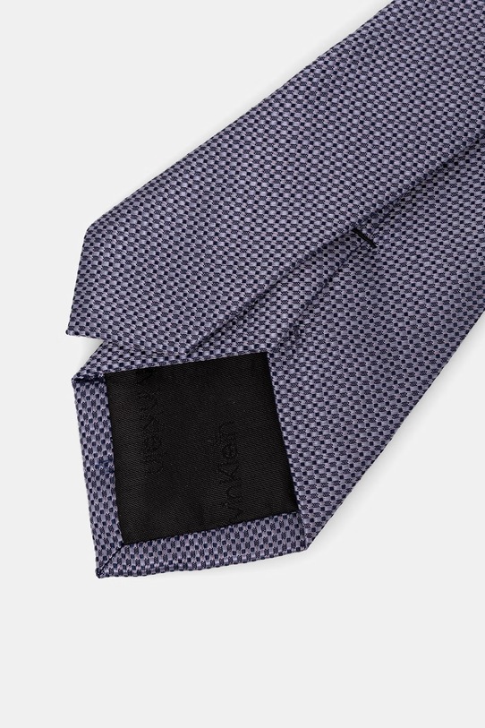 Calvin Klein krawat męski z dodatkiem jedwabiu CK2111E002 fioletowy SS26