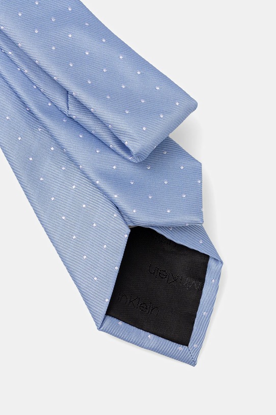 Calvin Klein krawat z dodatkiem jedwabiu CK2111E005 niebieski AW25