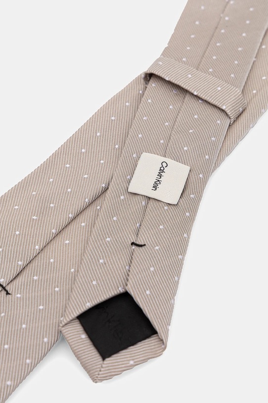 Kravata s prídavkom hodvábu Calvin Klein CK2111E005 béžová AW25