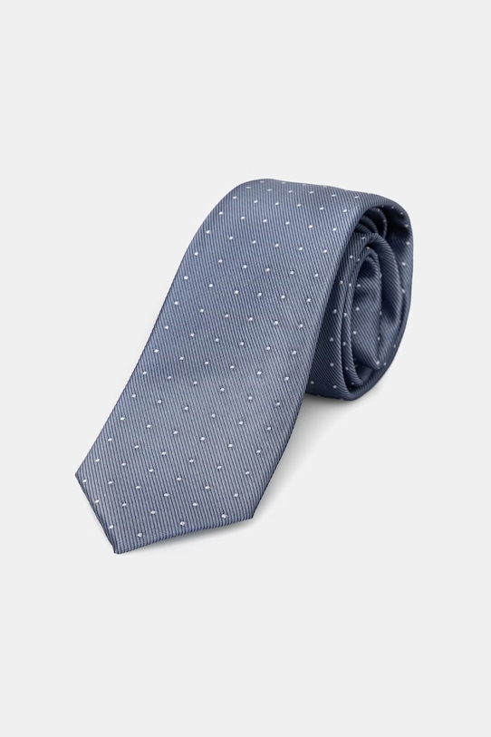 Calvin Klein krawat męski z dodatkiem jedwabiu niebieski CK2111E005