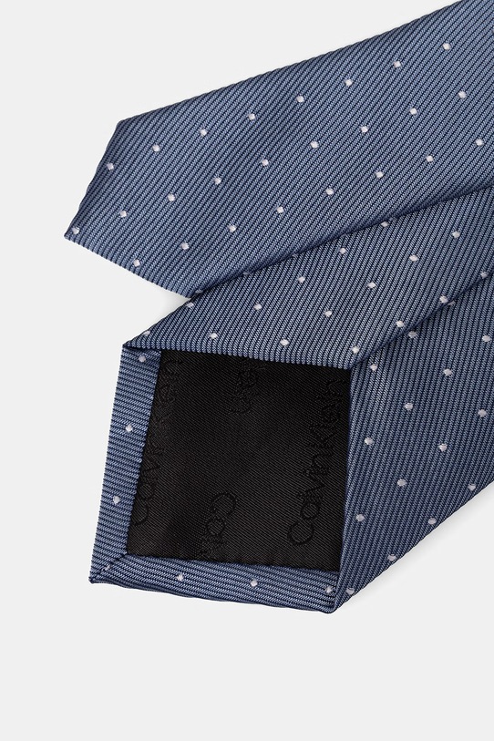 Calvin Klein krawat męski z dodatkiem jedwabiu CK2111E005 niebieski SS26