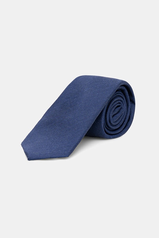 Kravata s primesjo svile Calvin Klein modra CK2311E001