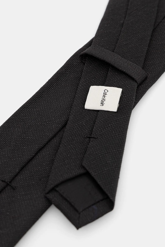 Kravata s primesjo svile Calvin Klein CK2311E001 črna AW25