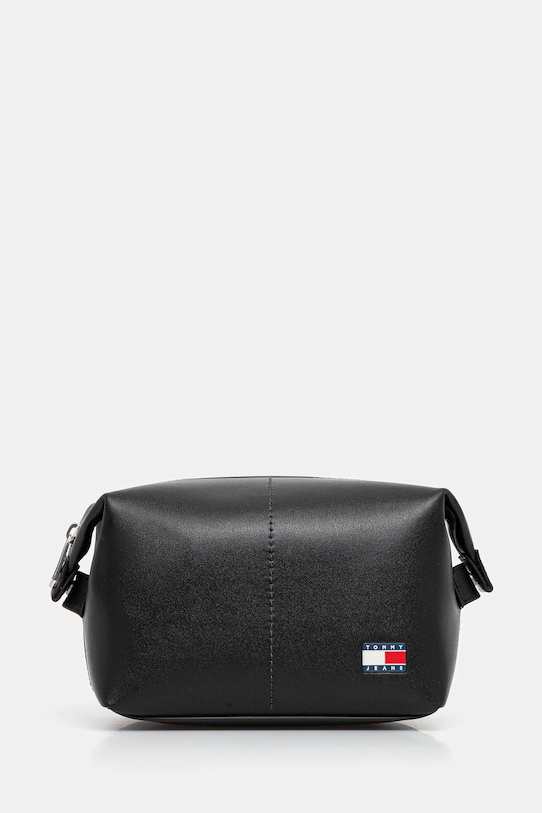 Шкіряна косметичка Tommy Jeans Planet friendly чорний AM0AM13412