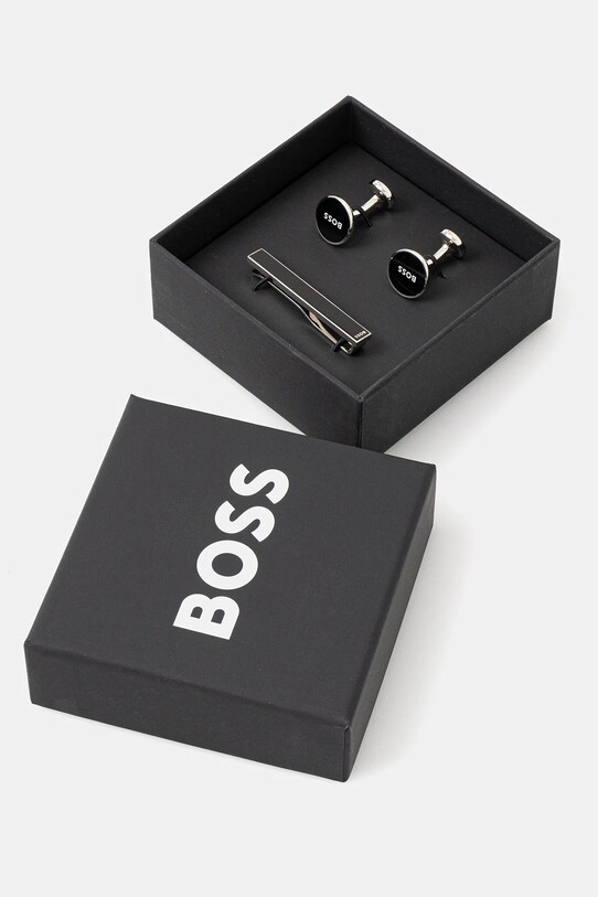 BOSS spinki do mankietów i krawata 3-pack czarny 50544125