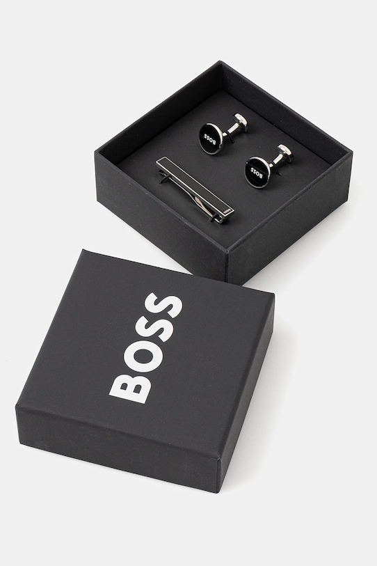 BOSS mandzsettagombok és nyakkendő 3 db fekete 50544125