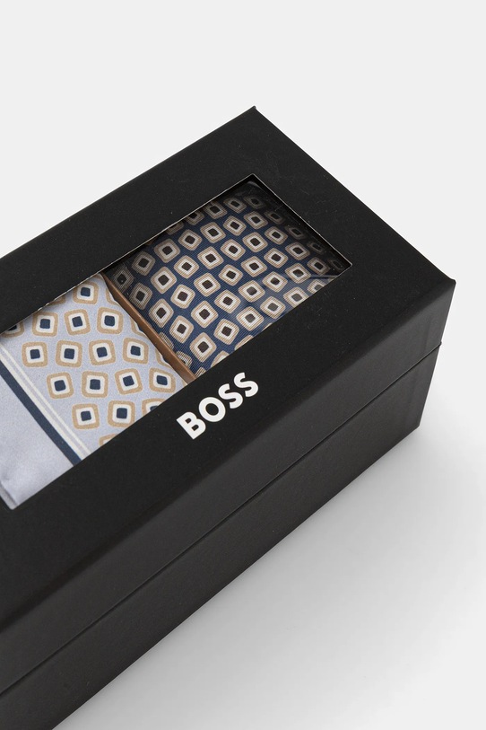 BOSS cravatta e fazzoletto da taschino pacco 2 H-SET TIE-PKT SQ 253 blu navy 50546240