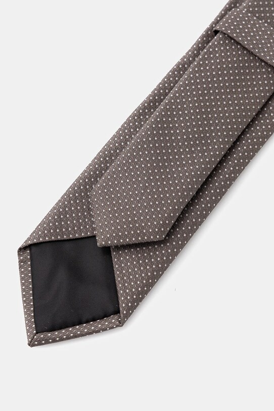HUGO krawat jedwabny 50545444 brązowy AW25