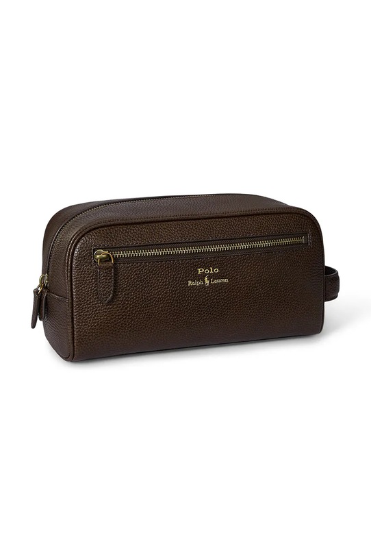 Akcesoria Polo Ralph Lauren kosmetyczka skórzana 405966737 brązowy