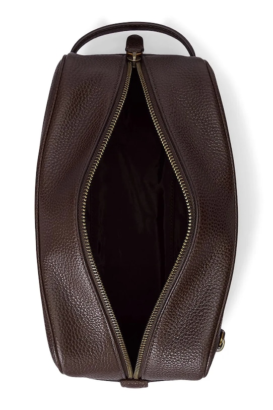 Polo Ralph Lauren kosmetyczka skórzana brązowy 405966737