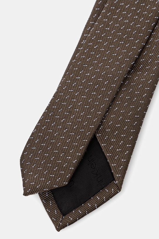 Calvin Klein krawat z jedwabiem CK2111E004 brązowy AW25