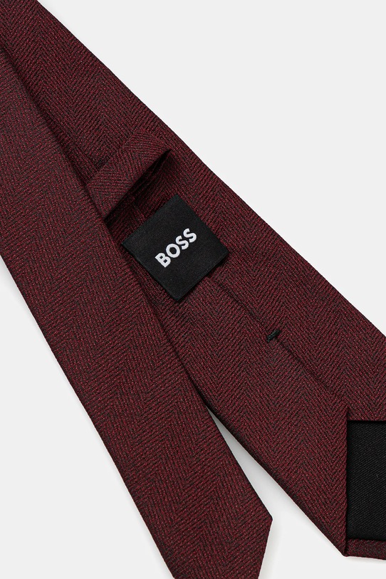 Γραβάτα με μετάξι BOSS 50550504 μπορντό AW25
