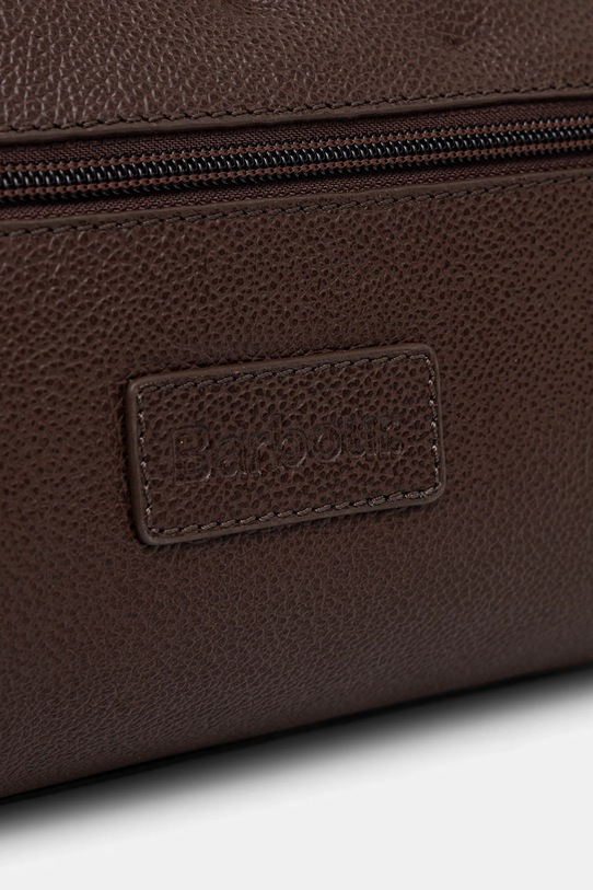 Barbour kosmetyczka skórzana brązowy MAC0452